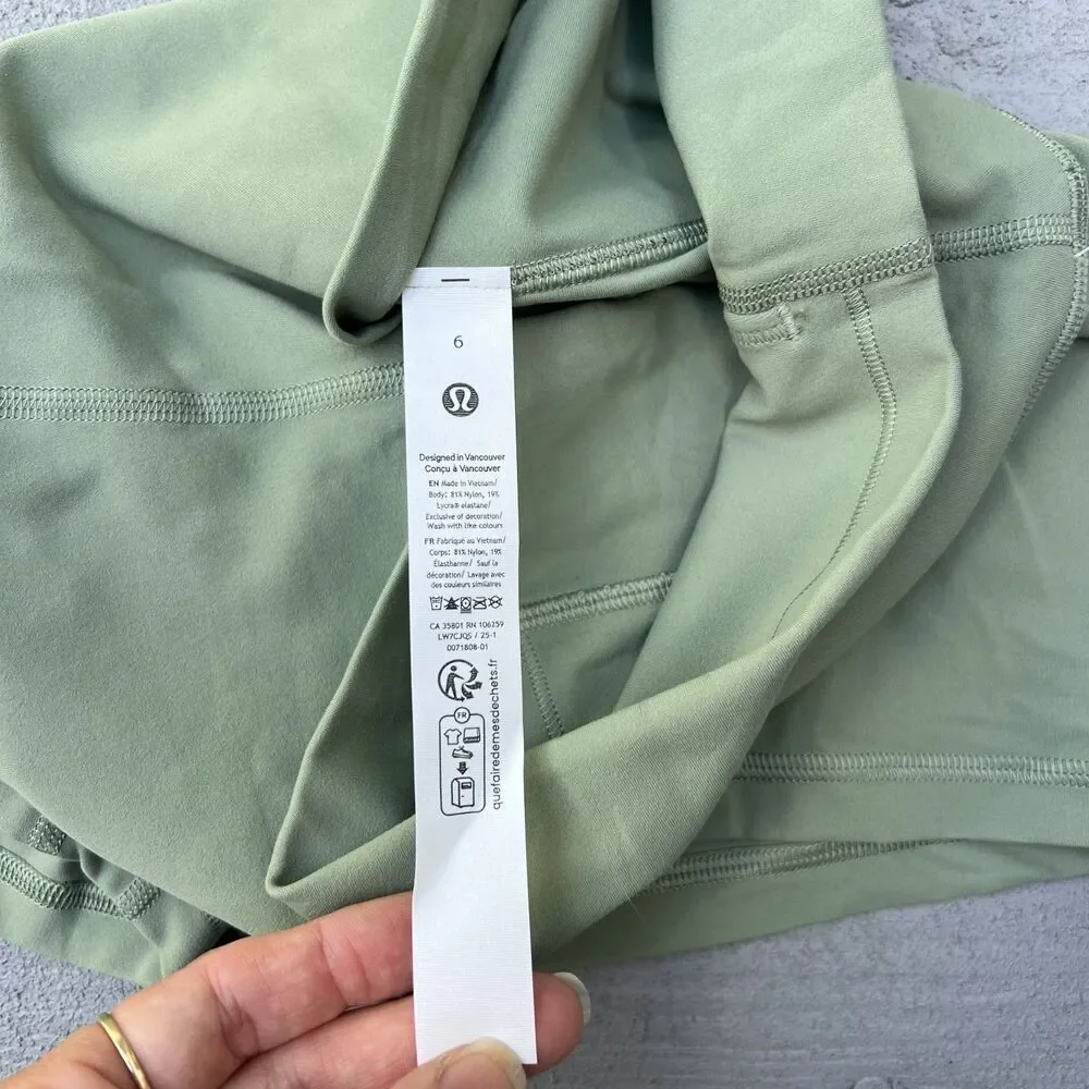 Lululemon Align High Rise Sage Green Shorts 4